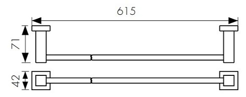 Полотенцедержатель Kaiser KH-4307 прямой бронза латунь Полотенцедержатель Kaiser KH-4307 прямой бронза латунь