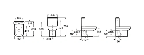Чаша напольного унитаза Roca Dama Senso Compacto 342518000 Чаша напольного унитаза Roca Dama Senso Compacto 342518000