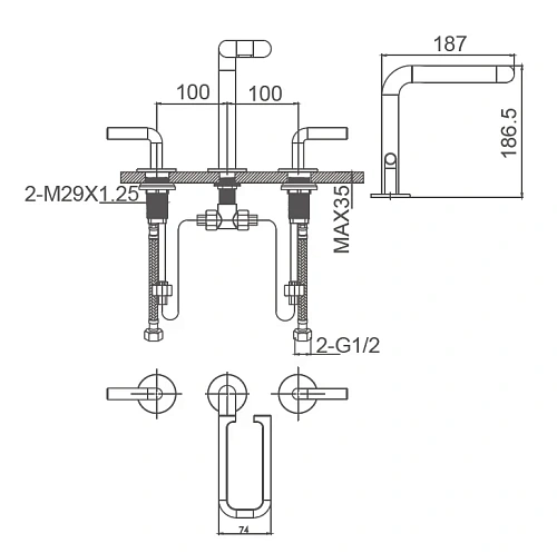 Смеситель для раковины Wonzon & Woghand Loop, черный матовый (WW-131-00-508) Смеситель для раковины Wonzon & Woghand Loop, черный матовый (WW-131-00-508)