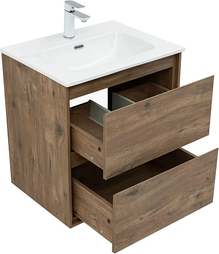 Тумба под раковину Aquanet Милан 60 дуб рустикальный 00336377 подвесная Тумба под раковину Aquanet Милан 60 дуб рустикальный 00336377 подвесная