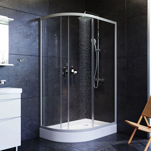 Душевой уголок AM.PM Like W83G-302U120CT64 Slide 120x80, стекло прозрачное, профиль матовый серый Душевой уголок AM.PM Like W83G-302U120CT64 Slide 120x80, стекло прозрачное, профиль матовый серый