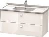 Картинка анонса товара «тумба под раковину duravit brioso br414302222 подвесная 102 см белый глянцевый»
