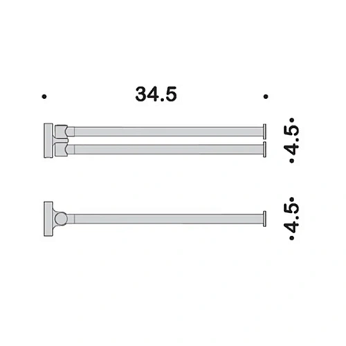 Полотенцедержатель Colombo Plus W4913.CR двойной 34.5 см, хром Полотенцедержатель Colombo Plus W4913.CR двойной 34.5 см, хром