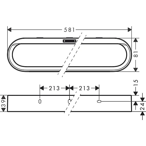 Полотенцедержатель Hansgrohe WallStoris настенный 27926700, матовый белый Полотенцедержатель Hansgrohe WallStoris настенный 27926700, матовый белый