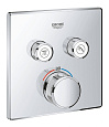 Детальная картинка товара «смеситель для душа grohe grohtherm smartcontrol (29124000) внешняя часть термостата, на 2 выхода, хром»