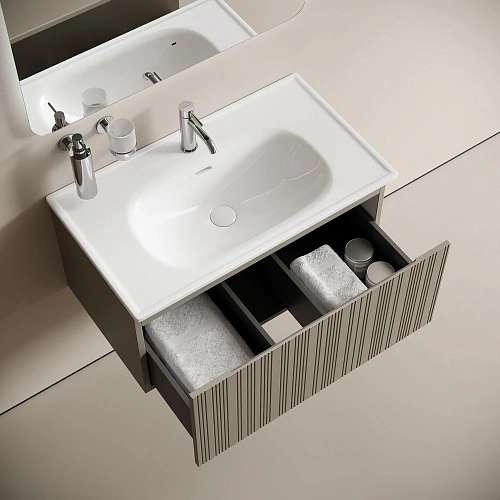 Тумба под раковину SANCOS Code CD80GP 785х453х400 цвет серая платина, подвесная Тумба под раковину SANCOS Code CD80GP 785х453х400 цвет серая платина, подвесная