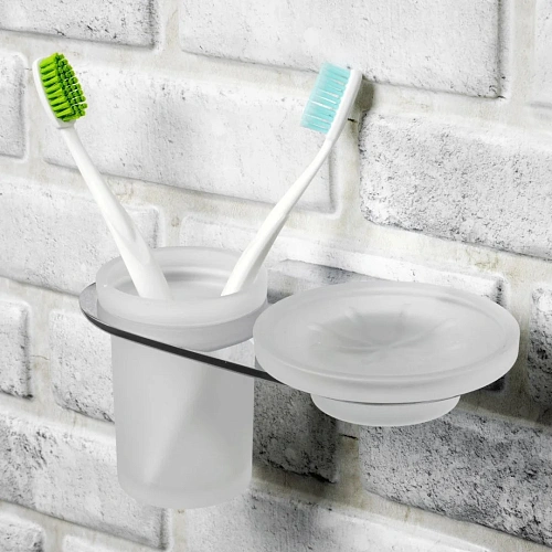 Мыльница WasserKRAFT Kammel K-8326 Держатель стакана и мыльницы хром Мыльница WasserKRAFT Kammel K-8326 Держатель стакана и мыльницы хром