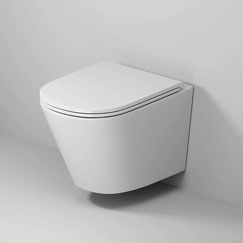 Унитаз подвесной GROSSMAN GR-4403SQ 54x36,8x35 белый, безободковый, торнадо с тонкой крышкой Унитаз подвесной GROSSMAN GR-4403SQ 54x36,8x35 белый, безободковый, торнадо с тонкой крышкой