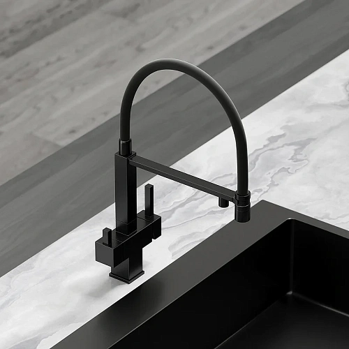 Смеситель для кухни Sancos Moro SC4006MB под фильтр, черный матовый Смеситель для кухни Sancos Moro SC4006MB под фильтр, черный матовый