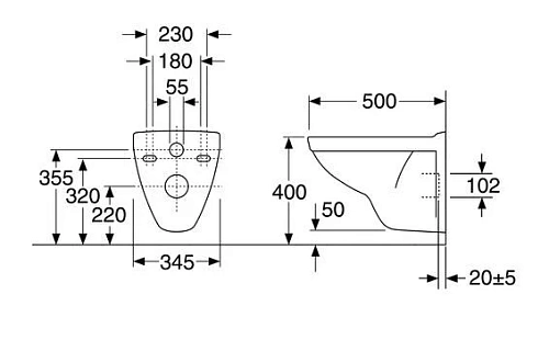 Унитаз подвесной Gustavsberg Nautic 5530 GB115530001000 Унитаз подвесной Gustavsberg Nautic 5530 GB115530001000