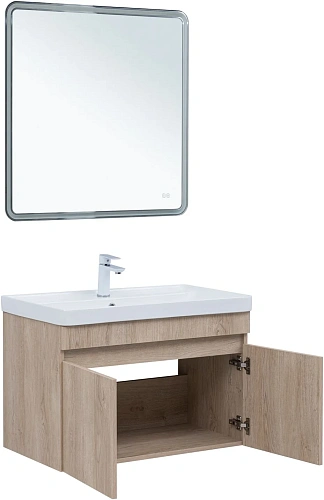 Тумба под раковину Aquanet Оптима 80 00344805 дуб светлый Тумба под раковину Aquanet Оптима 80 00344805 дуб светлый