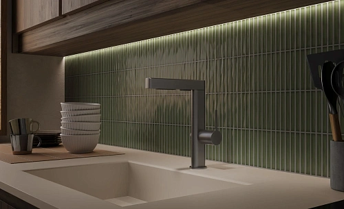 Смеситель для кухни Vincea VKF-22GM, вороненая сталь Смеситель для кухни Vincea VKF-22GM, вороненая сталь