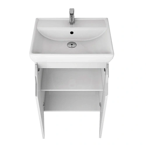 Тумба под раковину DREJA Q PLUS (D), 60 см, подвесная/напольная, 2 дверцы, с опорами, белый глянец 9 99.1004 Тумба под раковину DREJA Q PLUS (D), 60 см, подвесная/напольная, 2 дверцы, с опорами, белый глянец 9 99.1004