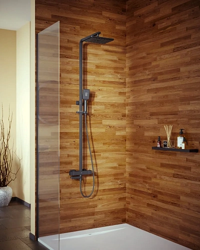 Душевая система Timo Tetra-thermo SX-0169/03 с термостатом черный Душевая система Timo Tetra-thermo SX-0169/03 с термостатом черный