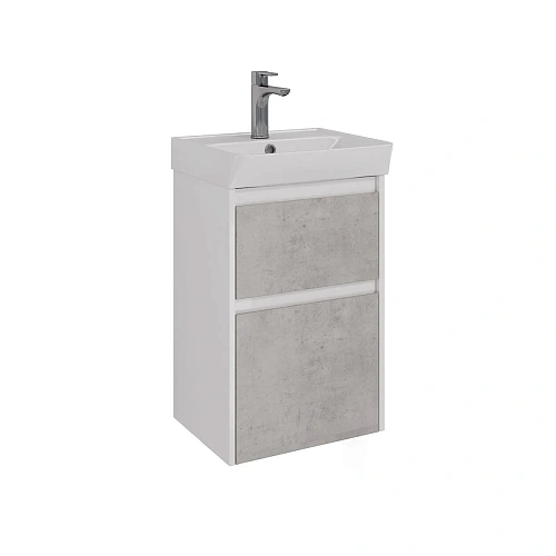 Тумба под раковину Lemark COMBI 45 см подвесная/напольная, бетон/белый LM03C45T-Beton Тумба под раковину Lemark COMBI 45 см подвесная/напольная, бетон/белый LM03C45T-Beton