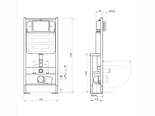 Комплект унитаза SET AQUATEK ПОЛАРИС-010 с инсталляцией, креплением, клавишей смыва и сиденьем микролифт Комплект унитаза SET AQUATEK ПОЛАРИС-010 с инсталляцией, креплением, клавишей смыва и сиденьем микролифт