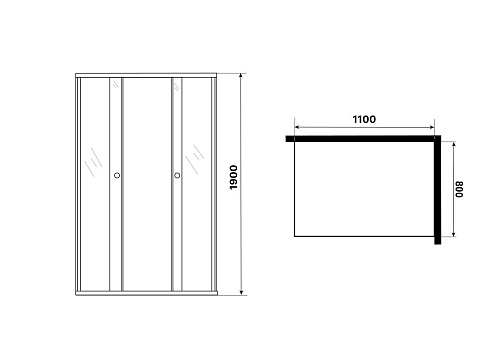Душевой уголок Niagara Eco NG-1118-14QMT (110x80x190) прямоугольник, раздвиж, профиль хром, стекло матовое (4мм) Душевой уголок Niagara Eco NG-1118-14QMT (110x80x190) прямоугольник, раздвиж, профиль хром, стекло матовое (4мм)