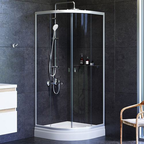 Душевой уголок AM.PM X-Joy Twin Slide W88G-205-080MT 80x80 без поддона, профиль матовый хром, стекло Душевой уголок AM.PM X-Joy Twin Slide W88G-205-080MT 80x80 без поддона, профиль матовый хром, стекло