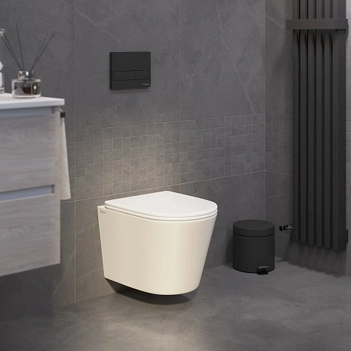 Унитаз подвесной BERGES VITA Rimless 49 см, сиденье дюропласт, микролифт, быстросьем 082255 Унитаз подвесной BERGES VITA Rimless 49 см, сиденье дюропласт, микролифт, быстросьем 082255