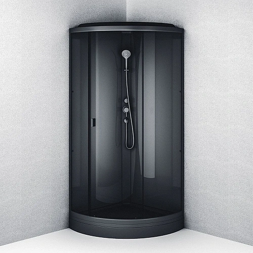 Душевая кабина AM.PM Gem W90C-401-090BT 90x90 профиль черный, стекло прозрачное Душевая кабина AM.PM Gem W90C-401-090BT 90x90 профиль черный, стекло прозрачное