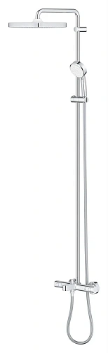 Душевая система GROHE Tempesta Cosmopolitan 250 CUBE с термостатом для ванны, излив 169 мм, хром (26 26691000 Душевая система GROHE Tempesta Cosmopolitan 250 CUBE с термостатом для ванны, излив 169 мм, хром (26 26691000