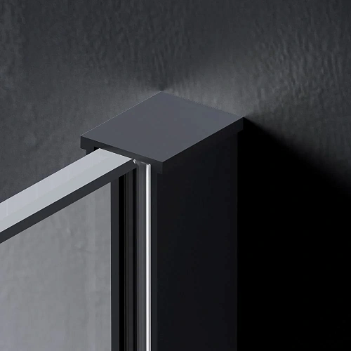 Душевая перегородка AM.PM Func W84WI-90-F1-BTE 90x200, стекло прозрачное 8 мм с покрытием, профиль черный Душевая перегородка AM.PM Func W84WI-90-F1-BTE 90x200, стекло прозрачное 8 мм с покрытием, профиль черный