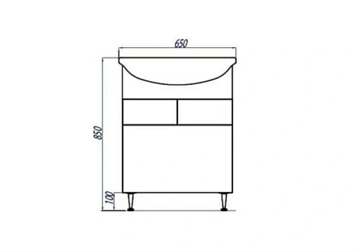 Тумба с раковиной Aquaton Норма 66.5 (1A0549K0NO010) белая Тумба с раковиной Aquaton Норма 66.5 (1A0549K0NO010) белая