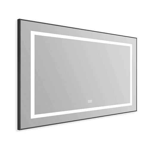 Зеркало BelBagno SPC-KRAFT-985-685-TCH-WARM-NERO 985x32x685 мм с подсветкой сенсорным выключателем и подогревом Зеркало BelBagno SPC-KRAFT-985-685-TCH-WARM-NERO 985x32x685 мм с подсветкой сенсорным выключателем и подогревом