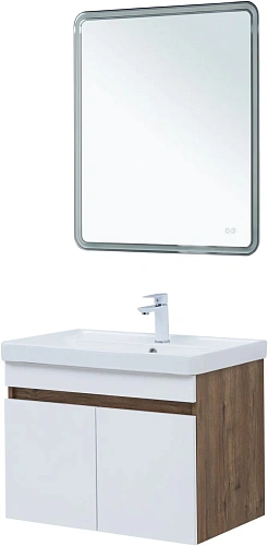 Тумба под раковину Aquanet Оптима 80 00344793 дуб рустикальный/белый сатин Тумба под раковину Aquanet Оптима 80 00344793 дуб рустикальный/белый сатин