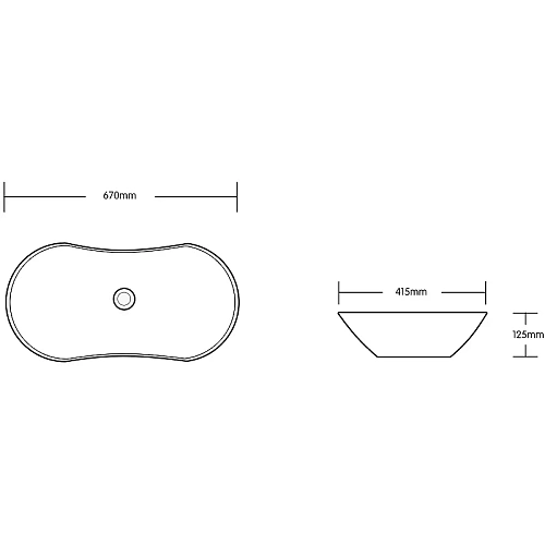 Раковина Ceruttispa CR7031 670х415х125 накладная, белая, усеченный овал Раковина Ceruttispa CR7031 670х415х125 накладная, белая, усеченный овал
