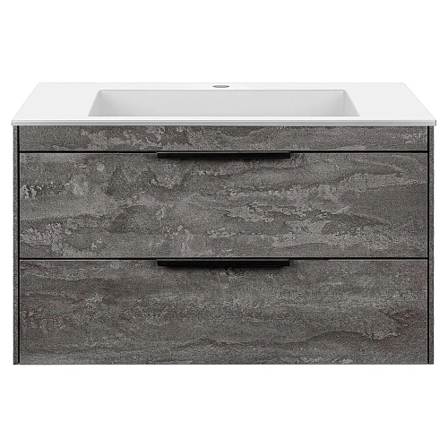 Тумба под раковину Vincea Chiara 2D 800 подвесная, 2 выкатных ящика soft-close, G.Stone VMC-2C2800GS Тумба под раковину Vincea Chiara 2D 800 подвесная, 2 выкатных ящика soft-close, G.Stone VMC-2C2800GS