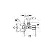 Вентиль угловой GROHE 1/2″-3/8″ для подключения смесителей, хром (22037000) Вентиль угловой GROHE 1/2″-3/8″ для подключения смесителей, хром (22037000)