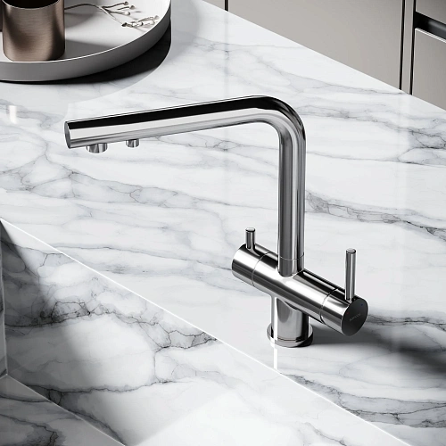 Смеситель для кухни SANCOS Foster SC4014BN с возможностью подключения фильтра, брашированный никель Смеситель для кухни SANCOS Foster SC4014BN с возможностью подключения фильтра, брашированный никель