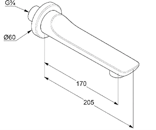Излив для ванны Kludi Balance 5250391 20.5 см, цвет белый Излив для ванны Kludi Balance 5250391 20.5 см, цвет белый
