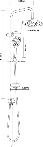 Душевая система STWORKI Монтре MO-06cr 552749 Душевая система STWORKI Монтре MO-06cr 552749