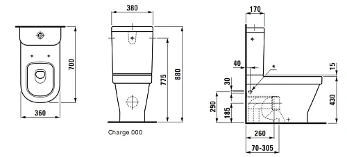 Унитаз напольный Laufen LB3 2468.4 (8.2468.4.000.000.1) Унитаз напольный Laufen LB3 2468.4 (8.2468.4.000.000.1)