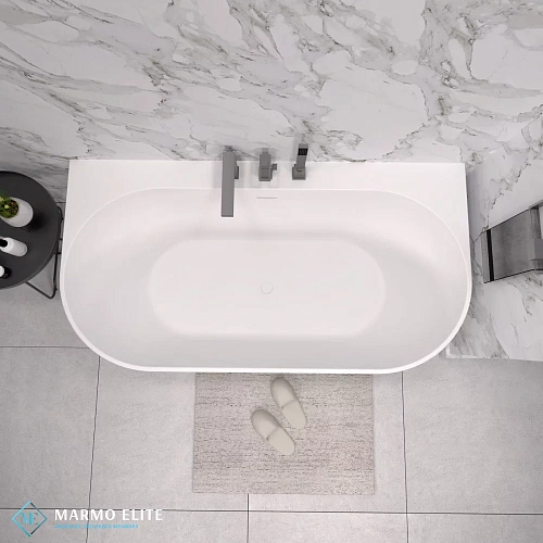 Ванна из искусственного камня Marmo-Elite Монца PBA-167-86-3 1670x860 щелевой перелив, матовая Ванна из искусственного камня Marmo-Elite Монца PBA-167-86-3 1670x860 щелевой перелив, матовая