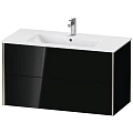 Тумба под раковину Duravit XVIU XV41270B140 подвесная 101 см черный глянцевый Тумба под раковину Duravit XVIU XV41270B140 подвесная 101 см черный глянцевый