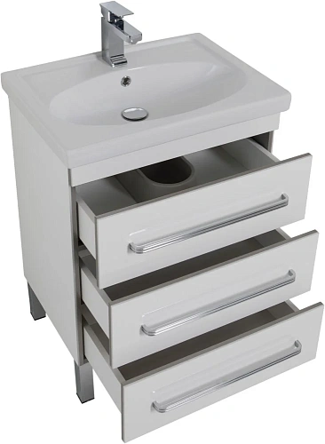 Комплект мебели Aquanet Сиена 60 белый (напольный 3 ящика) 00196495 Комплект мебели Aquanet Сиена 60 белый (напольный 3 ящика) 00196495
