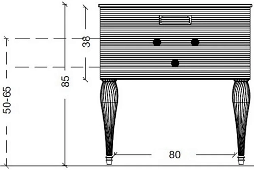 Тумба под раковину Armadi Art Linea 80 842-080-BCR черная + хром Тумба под раковину Armadi Art Linea 80 842-080-BCR черная + хром
