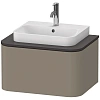 Тумба под раковину Duravit Happy D.2 Plus HP494009292 подвесная 65 см серый камень