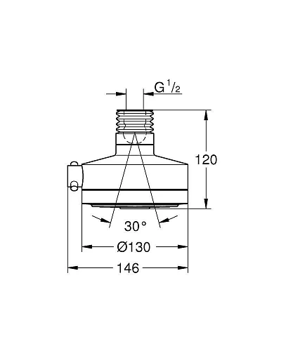 Верхний душ GROHE Relexa Plus, 4 режима, диаметр 130 мм, хром (27530000) Верхний душ GROHE Relexa Plus, 4 режима, диаметр 130 мм, хром (27530000)