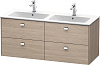 Картинка анонса товара «тумба под раковину duravit brioso br410601031 подвесная 129 см сосна серебристая»
