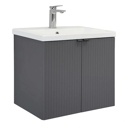 Тумба с раковиной Comforty Лима-60П 00-00019236 антрацит раковина Como 60 Тумба с раковиной Comforty Лима-60П 00-00019236 антрацит раковина Como 60