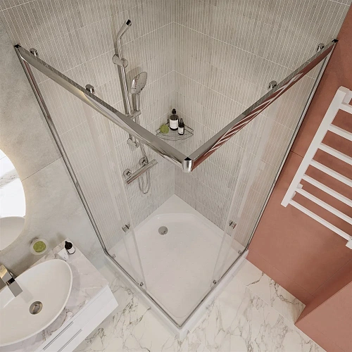 Душевой уголок DIWO Анапа 90х90, профиль хром глянец 569207 Душевой уголок DIWO Анапа 90х90, профиль хром глянец 569207