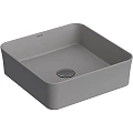 Раковина BERGES Ego SL накладная, 38x38 см, матовый серый 181060 Раковина BERGES Ego SL накладная, 38x38 см, матовый серый 181060