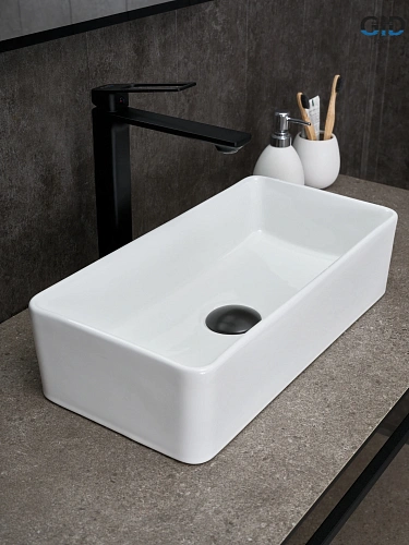 Раковина Gid N1104 51224 накладная белая 46x23x12 Раковина Gid N1104 51224 накладная белая 46x23x12