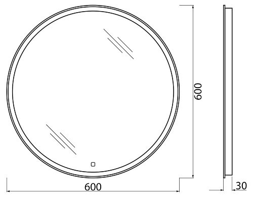 Зеркало BelBagno SPC-RNG-600-LED-TCH 12W 220-240V 600x30 с подсветкой и сенсорным выключателем Зеркало BelBagno SPC-RNG-600-LED-TCH 12W 220-240V 600x30 с подсветкой и сенсорным выключателем
