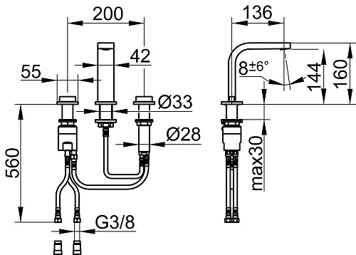 Смеситель для раковины Keuco Edition 11 51115030100 Смеситель для раковины Keuco Edition 11 51115030100