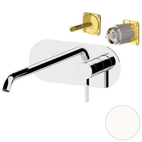 Смеситель для раковины Remer Metrica MC15KBBO, белый матовый Смеситель для раковины Remer Metrica MC15KBBO, белый матовый